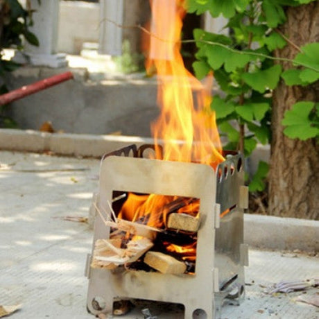 Ultra-Light Folding Stainless Steel Wood Stove 0